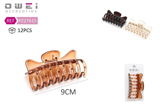[8428947276159] Pinza de pelo 9CM 12/U PZ27615 OW - Accesorios para el cabello