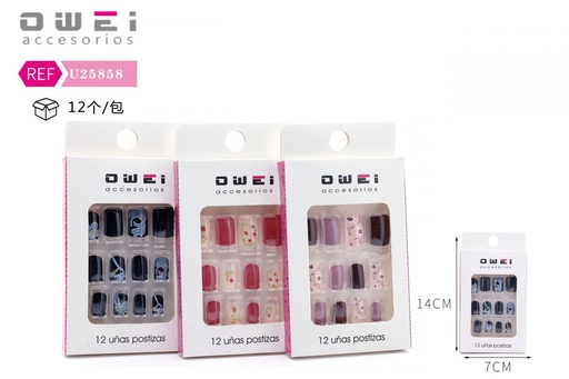 [8428947258582] Uñas postizas 12/U U25858 OW - Uñas decorativas