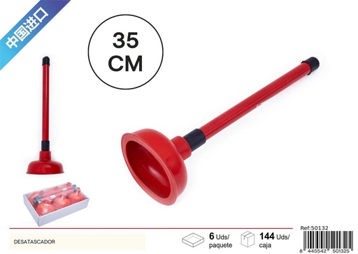 [50132] Desatascador de goma roja - Utensilios de limpieza