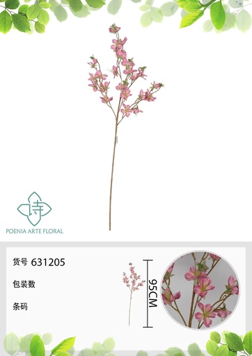 [631205FUCSIA] Rama de jazmín grande de 95 cm - Decoraciones naturales