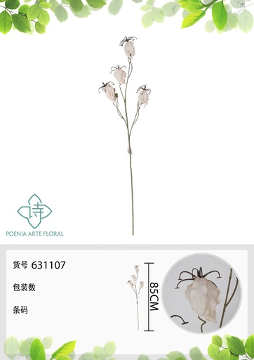 [631107BLANCO] Lirio falso de un solo tallo 85 cm - Decoración floral