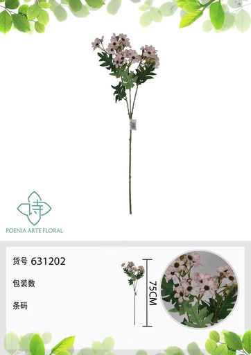 [631202ROSA] Orquídea falsa de un solo tallo - Decoración floral