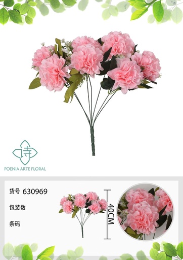 [630969ROSA] Ramo de flores artificiales - 630969 en color rosa
