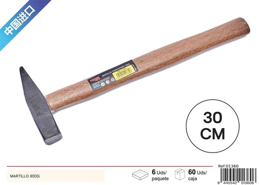 [01360] Martillo 300 g - Herramientas de ferretería