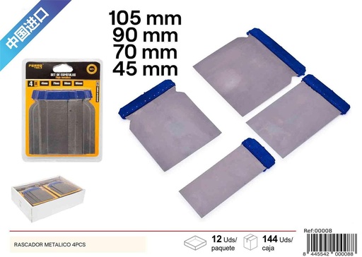 [00008] Rascador metálico 4 pcs - Herramientas de albañilería