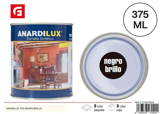 [172447020] Pintura esmalte acrílico negro brillo 375 - Pinturas 
