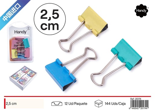 [20174] Pincitas de doble clip en colores - Material de oficina