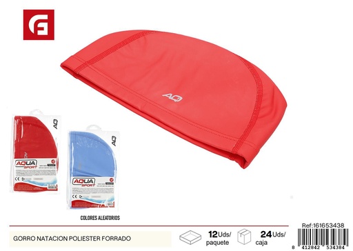 [161653438] Gorro de natación de poliéster forrado - Equipamiento acuático