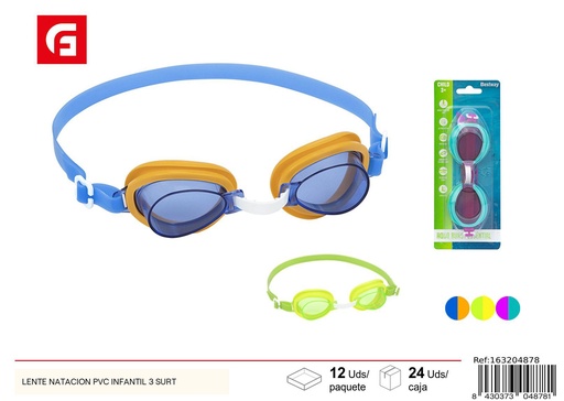 [163204878] Lentes de natación PVC infantil surtido 3 colores - Equipamiento de natación