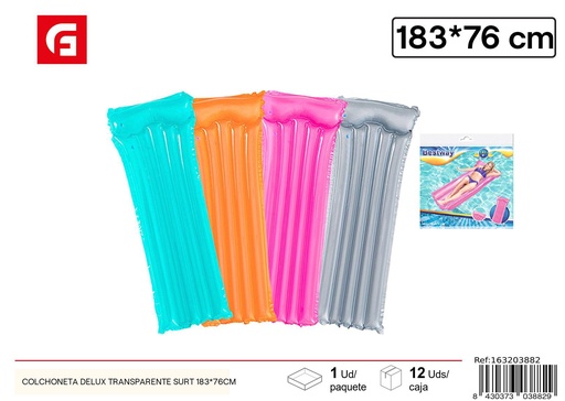 [163203882] Colchoneta Deluxe transparente surtida 183x76 cm - Juguetes de verano