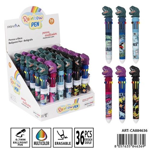 [0235504] Bolígrafo de 10 colores 0.7mm - Herramientas de escritura y papelería