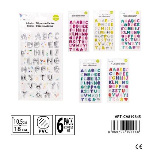 [0231008] PEGATINAS 10.5X18CM - Papelería y decoraciones