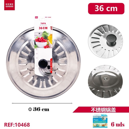 [A001923] Tapa inox. 36CM - Accesorios de cocina y utensilios