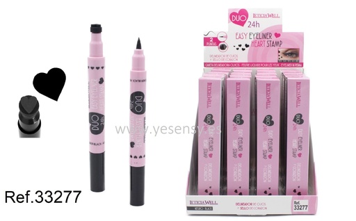 [8435433225737] Rotulador ojos negro corazón 16 unidades 33277 - Cosmética y maquillaje