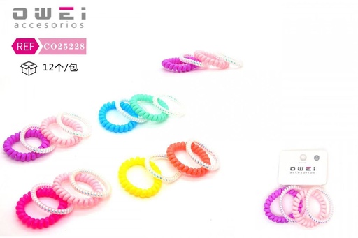 [8428947252283] Coletero cable 12 unidades CO25228 - Accesorios de pelo y moda