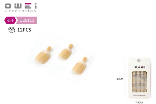 [8428947261117] Uñas postizas natural 12/U U26111 - Accesorios de manicura