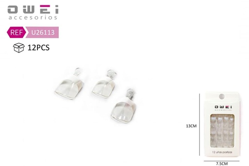[8428947261131] Uñas postizas f/transparente 12/U U26113 - Accesorios de manicura