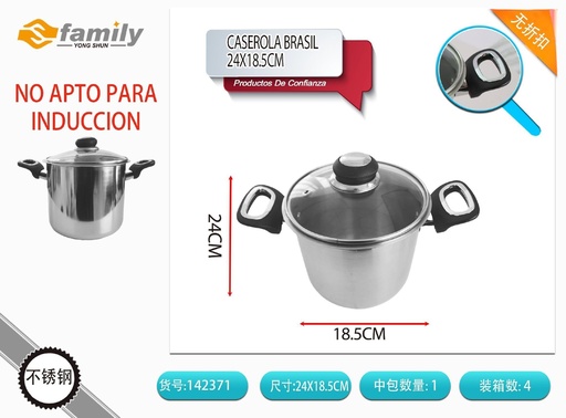 [142371] Cacerola Brasil de 24x18.5 cm - Utensilio de cocina para salsas y guisos