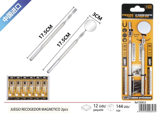 [00853] Juego recogedor magnético 2 piezas - Herramientas de ferretería