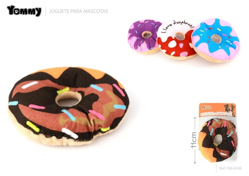[YM8348] Juguete peluche donuts 11 cm - Juguetes para mascotas