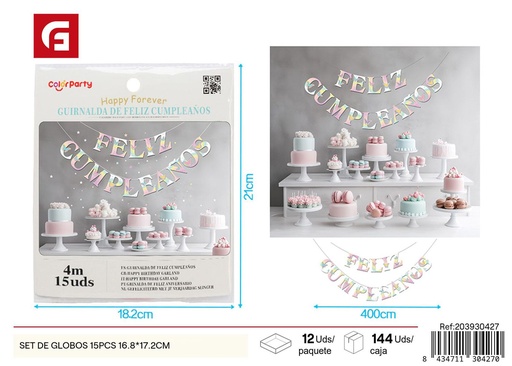 [203930427] Set de globos 15 pcs 16.8*17.2 cm - Artículos de fiesta y globos