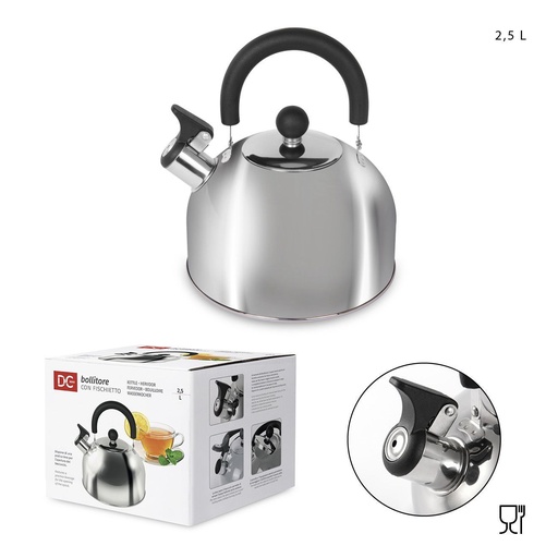[0218526] Hervidor de agua con silbato 2.5L - Utensilios de cocina y hervidores