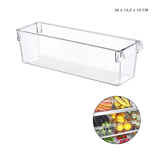 [0229492] Cesta de almacenamiento de plástico - Organización en el hogar (36x10.5x10 cm)