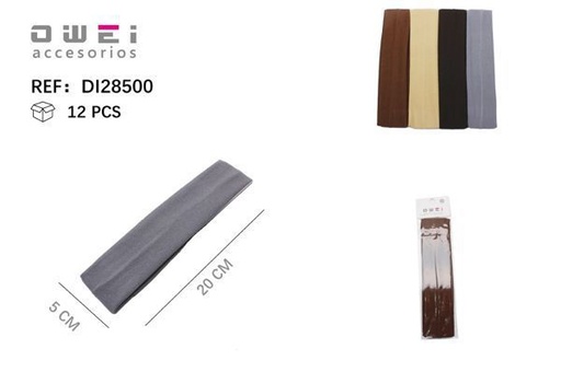 [8428947285007] Cinta de pelo 4.5 cm 12 unidades - Accesorios para el cabello