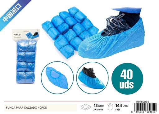 [250054] Funda para calzado de plástico azul 40 unidades - Accesorios de costura