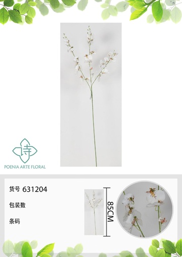 [631204BLANCO] Ramo de flores artificiales de orquídea bailarína de 85 cm - Decoración floral