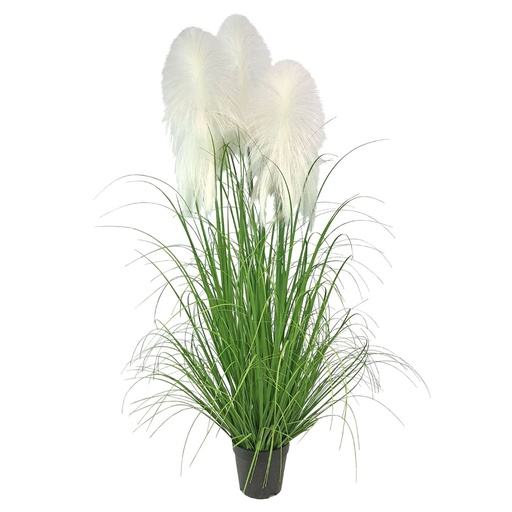 [631368-8435588861729] Rama de juncos de tela con 3 hojas de 120 cm - Decoración vegetal
