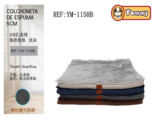 [YM1158B] Colchoneta de espuma para mascotas 70*110*5 cm - Accesorios de cama para mascotas