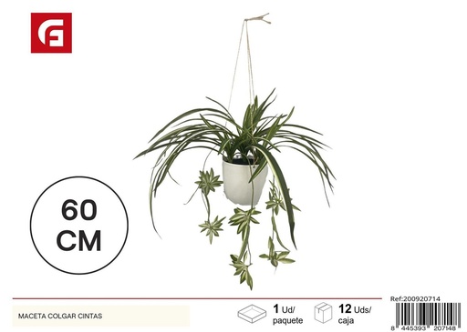 [200920714] Maceta colgante con cintas - Accesorios de jardinería