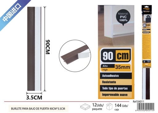 [204011] Burlte para bajo de puerta 3.5*90cm color marrón - Accesorios de ferretería