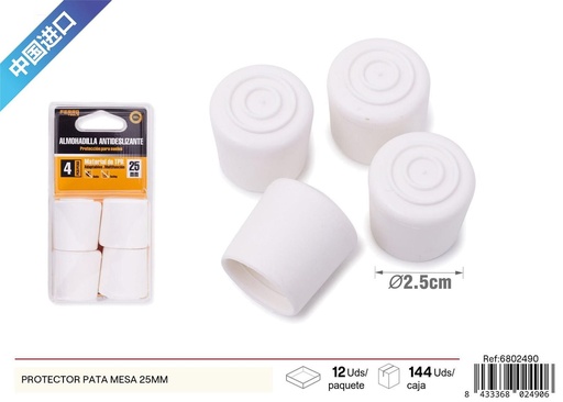 [6802490] Protector pata mesa 25 mm - Accesorios de ferretería