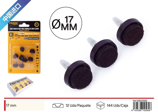 [6802560] Almohadilla pata de mueble 17 mm - Accesorios para muebles