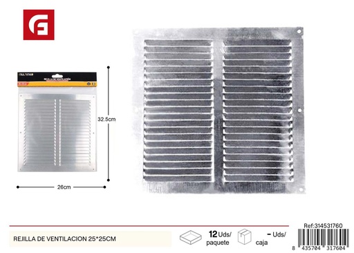 [314531760] Rejilla de ventilación 25*25 cm - Accesorios de ferretería