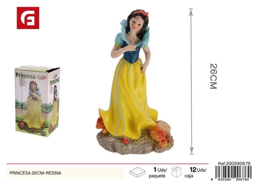 [200990676] Figura decorativa princesa 26cm resina - Decoración de casa y figuras