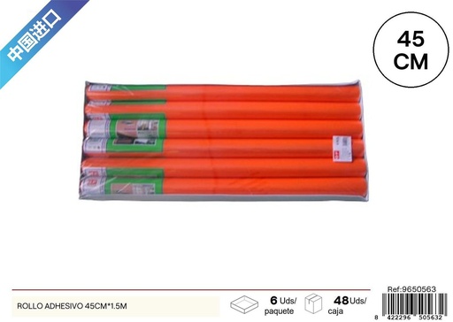 [9650563] Rollo adhesivo de papel tapiz 45x1.5m - Material decorativo para paredes