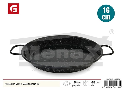 [140382268] Paellera vitrif valenciana de 16 cm - Utensilios de cocina para cocina española