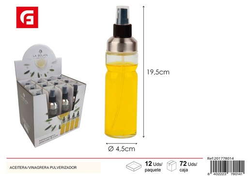 [201778014] Dispensador pulverizador de aceite y vinagre - Accesorios de cocina y utensilios