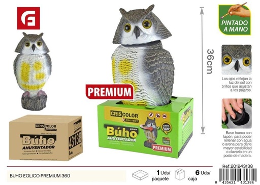 [201243138] Búho eólico premium 360 - Decoración de jardín