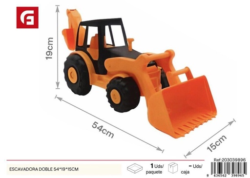 [203039896] Escavadora doble 54*19*15 cm - Juguetes de verano y vehículos de construcción