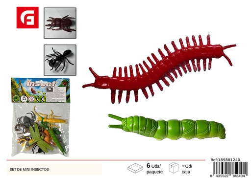 [189881240] Set de mini insectos - Juguete educativo sobre el ecosistema