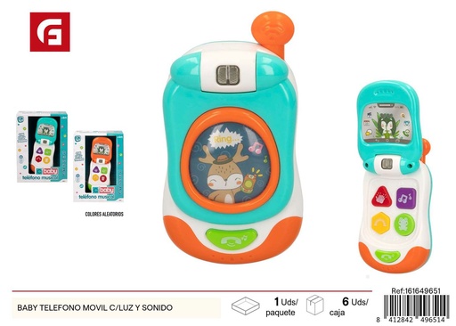 [161649651] Baby teléfono móvil con luz y sonido - Juguete interactivo para desarrollo infantil