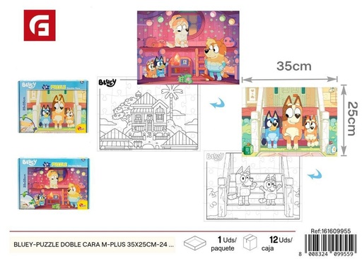 [161609955] Puzzle doble cara 24 piezas de Bluey 35*25 cm - Juguete educativo sobre amistad
