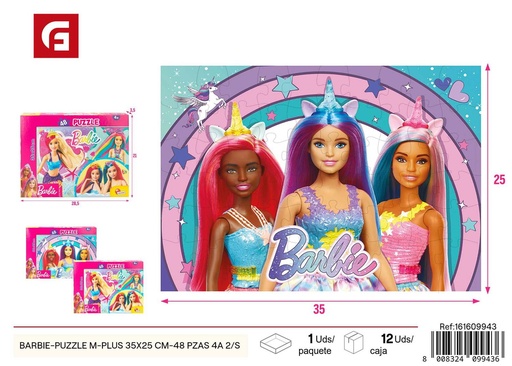 [161609943] Puzzle doble cara de Barbie 48 piezas 35*25 cm - Juguete educativo para sueños