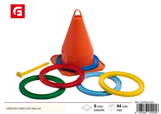 [162501205] Juego de cono con anillas - Juguete educativo para coordinación