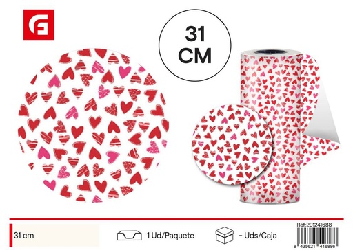 [201241688] Papel regalo "Love" 31cm - Materiales para envolver regalos