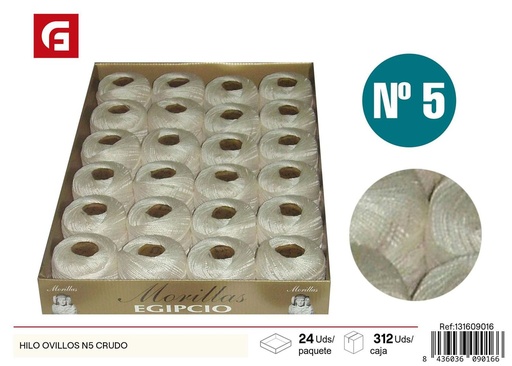 [131609016] Hilo ovillos N5 crudo - Material básico para costura y manualidades